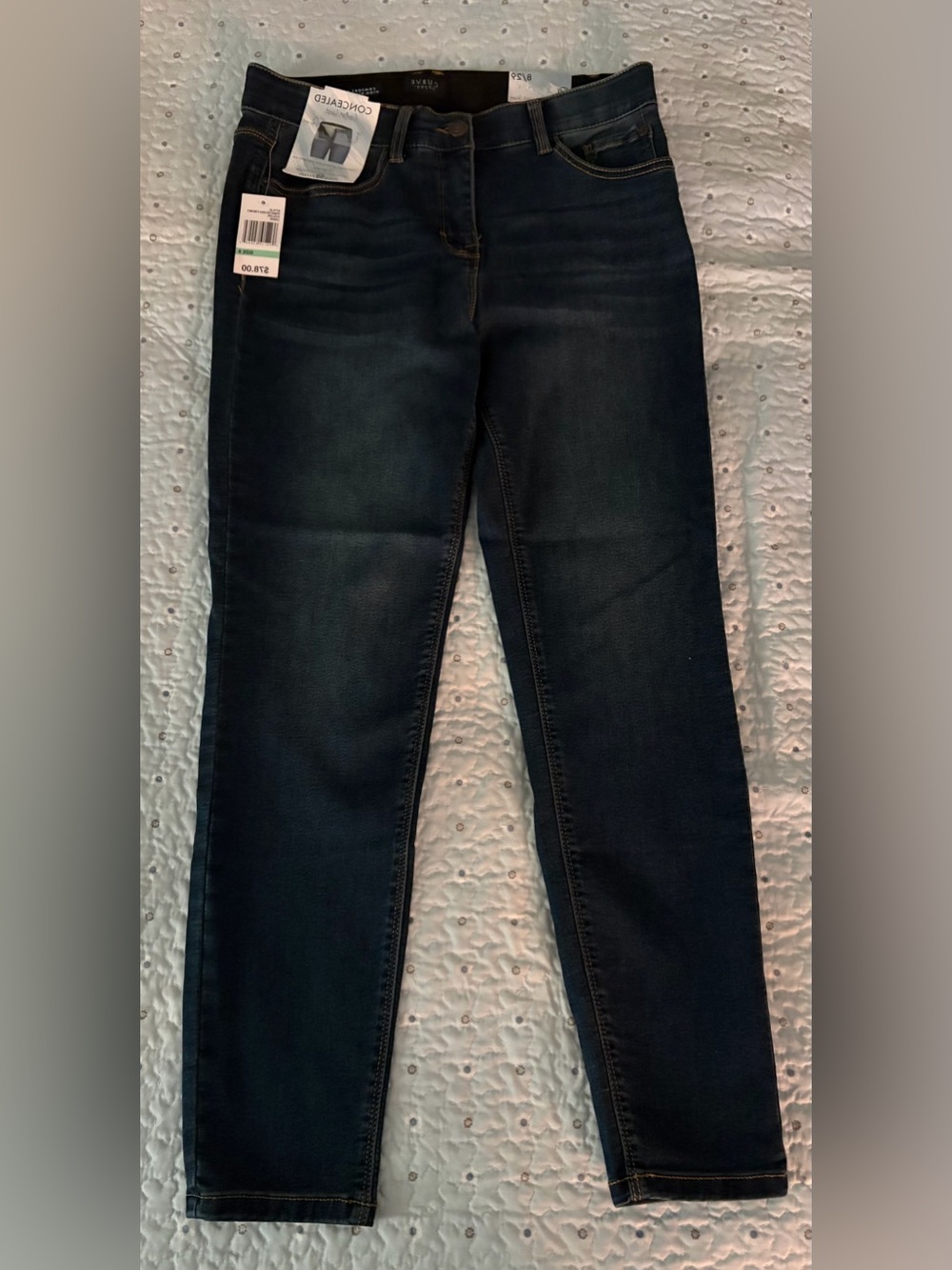 Curb Appeal High-Rise Concealed Comfort No Gap Waist Skinny Jeans Sz 8/29